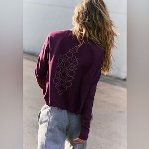 NWT FREE PEOPLE MOVEMENT Now Or Never Layer | Black Cherry MSRP $98 size large